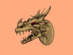 osso testa di drago gratuita modello 3d - scaricare il file obj Casa Interni sinister malvagio 3d print model - Mito3D