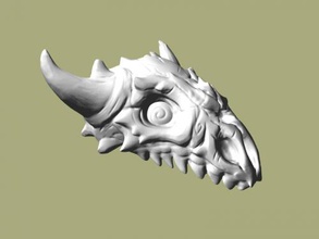 os dragon crâne art sculpture 3d print model - Mito3D