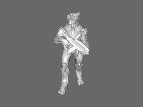 bot free 3d model - download stl file Toys Cartoons armored robot gun 3d print model - Mito3D