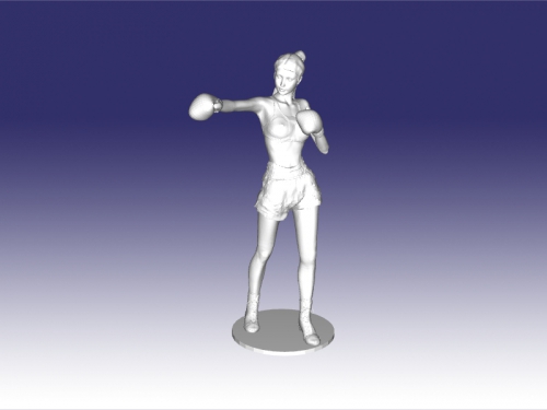 boxer niña juguetes personas 3D print model - Mito3D