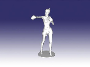 boxer niña juguetes personas 3d print model - Mito3D