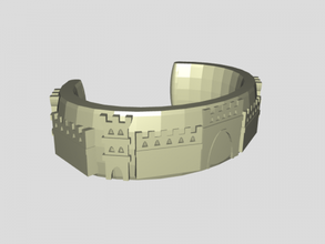 bracelet castle free 3d model - download stl file Fashion Ornaments stylish 3d print model - Mito3D