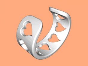 bracelet hearts fashion ornaments 3d print model - Mito3D