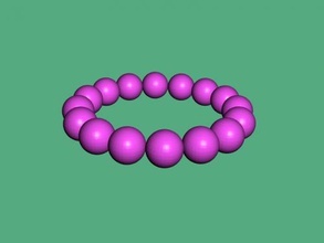 braccialetto rosa perle obj moda ornamenti 3d print model - Mito3D