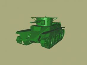 bt5 ücretsiz 3d model download stl dosyası Oyuncaklar Makine Sovyet hızlı tank dosya 3d print model - Mito3D