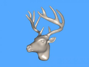buck free 3d model - download stl file Toys Animals detailed head forest beast 3d print model - Mito3D