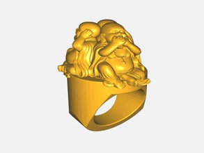 buddha ring mode ornamente 3d print model - Mito3D