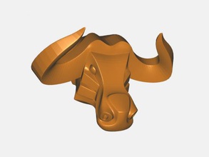 toro cabeza juguetes animales 3d print model - Mito3D