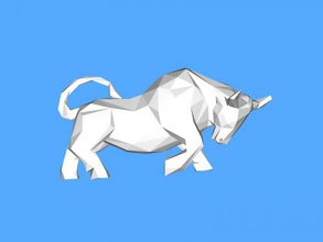 bull poly toys animals 3d print model - Mito3D