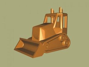bulldozer free 3d model - download stl file Toys Machinery tractor toy 3d print model - Mito3D
