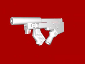 bullpup gratuita modello 3d - scaricare il file stl I giocattoli L'arma fucile davanti grilletto 3d print model - Mito3D