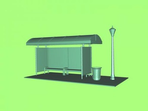 la parada de autobús gratuito del modelo 3d - descargar archivo stl Art De arquitectura los pequeños detalles ciudad 3d print model - Mito3D