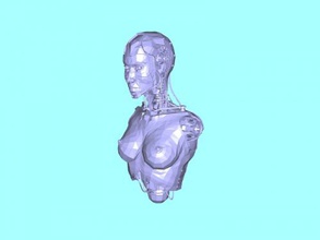 büst android kız free 3d model download n dosya Sanat Heykel simbiyoz insanlar robot 3d print model - Mito3D