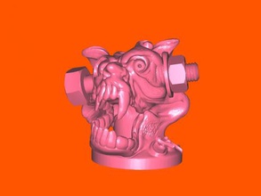 busto de hombre lobo loco gratis modelo 3d - descargar archivo stl Art Escultura cabeza del tornillo 3d print model - Mito3D