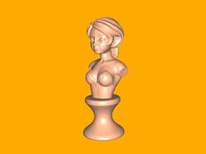 busto de menina espartilho livre modelo 3d - download arquivo stl A arte Escultura figura pequena bonita 3d print model - Mito3D