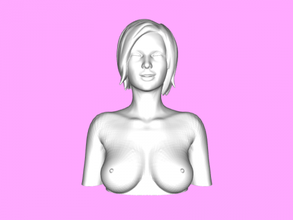 bust girl art sculpture 3d print model - Mito3D