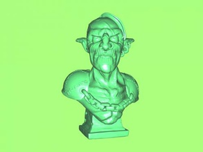 busto goblin gratuita modello 3d - scaricare il file stl Art La scultura personaggio fantasy 3d print model - Mito3D