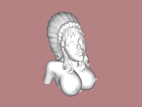 bust of indian girl art sculpture 3d print model - Mito3D