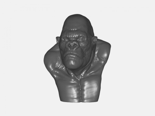 bust king kong free 3d model - download stl file Art Sculpture big monkey 3D print model - Mito3D