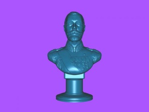 busto nikolai 2 gratuita modello 3d - scaricare il file stl Art La scultura ultimo imperatore dell'impero russo 3d print model - Mito3D