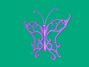 butterfly pattern free 3d model - download stl file Home Interior interesting wall decoration 3d print model - Mito3D