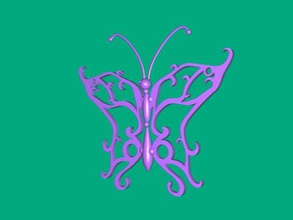 Schmetterling Muster Kostenlose 3d-Modell - download-stl-Datei Home Innenraum interessante Wand-Dekoration stl-Datei 3d print model - Mito3D