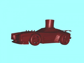 car hat free 3d model - download stl file Toys Games racing rocket league 3d print model - Mito3D