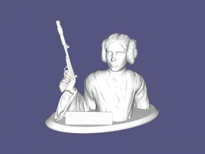 carrie fisher memorial busto libre modelo 3d - descargar archivo stl Art Escultura la princesa leia organa de star wars 3d print model - Mito3D