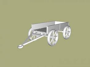 cart free 3d model - download stl file Toys Machinery peasant's 3d print model - Mito3D
