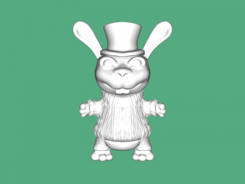 cartoon bunny free 3d model - download stl file Toys Animals cute funny 3D print model - Mito3D