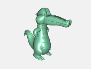cartoon crocodile free 3d model - download stl file Toys Animals small toothy 3d print model - Mito3D