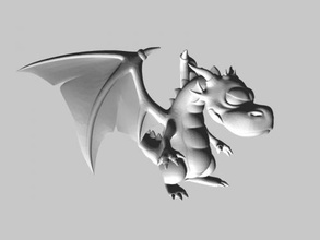 cartoon dragon free 3d model - download stl file Toys Animals small cute 3d print model - Mito3D