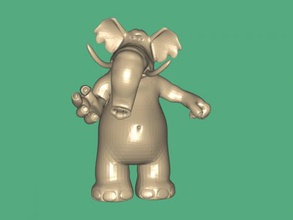 cartoon elephant free 3d model - download stl file Toys Cartoons funny drawn character 3d print model - Mito3D
