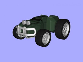 cartoon-jeep-Kostenlose 3d-Modell - download obj-Datei Spielzeug Maschinen Spielzeug, große Räder mit 3d print model - Mito3D