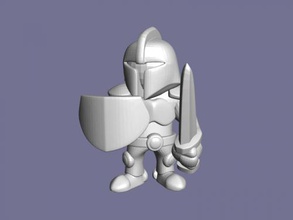 cartoon knight free 3d model - download stl file Toys Cartoons little armor 3d print model - Mito3D