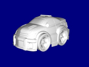 dibujos animados policía coche vehiculo juguetes caricaturas 3d print model - Mito3D