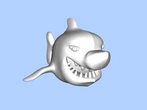 cartoon shark free 3d model - download stl file Toys Cartoons small toothy 3d print model - Mito3D