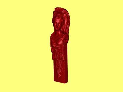 cariatide gratuita modello 3d - scaricare il file obj Art La scultura greco antico muro statuetta di donna 3D print model - Mito3D