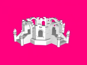 castle ruins free 3d model - download stl file Art Architecture base large structure 3d print model - Mito3D