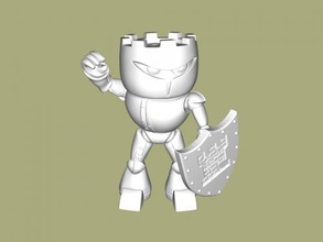 castleman free 3d model - download stl file Toys Cartoons warrior shield 3d print model - Mito3D