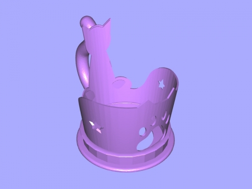 cat cup holder home kitchen 3D print model - Mito3D