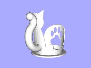 cat cup holder home kitchen 3d print model - Mito3D