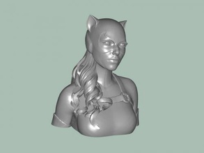 catgirl bust toys films 3d print model - Mito3D