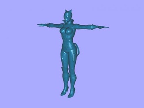 catwoman figurine obj toys cartoons 3d print model - Mito3D