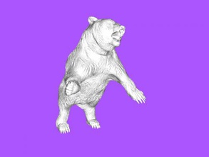 cave bear free 3d model - download stl file Toys Animals roaring 3d print model - Mito3D