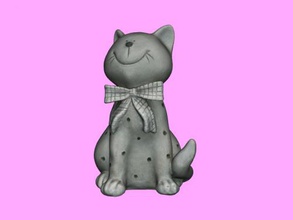 ceramica gatto gratuita modello 3d - scaricare il file obj Casa Interni salvadanaio monete 3d print model - Mito3D