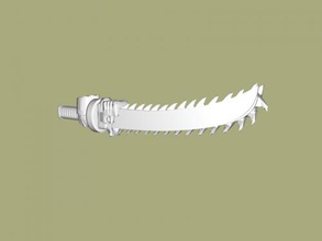 chain katana free 3d model - download stl file Toys Weapon unusual weapons 3d print model - Mito3D