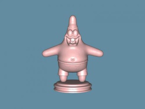 cheerful patrick free 3d model - download stl file Toys Cartoons cartoon pink starfish 3d print model - Mito3D