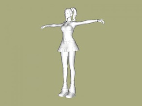 cheerleader forma gratuita modello 3d - scaricare il file obj I giocattoli Persone un'altra interpretazione in precedenza 3d print model - Mito3D