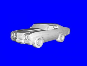 chevrolet chevelle free 3d model - download stl file Toys Machinery car 1970 3d print model - Mito3D